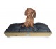 Pet bed with double face cushion
