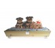 Dog and cat bed Woodys with handle and double face cushion