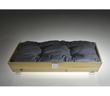 Dog and cat bed Woodys with handle and double face cushion