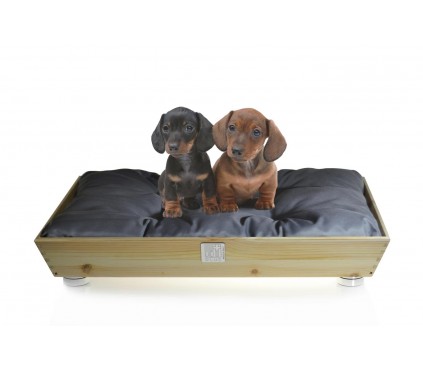 Dog and cat bed Woodys with handle and double face cushion