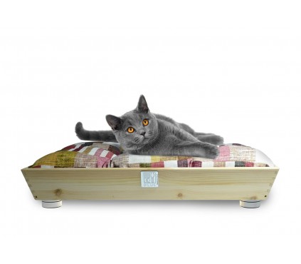 Lettino per cani e gatti, cuccia in legno “Woodys”