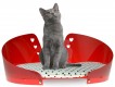 Luxury little basket for dogs and cats, designer bed with pillow.