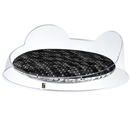 Exclusive small dog and cat bed, designer removable pillow.