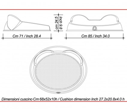 Cuccia design per cagnolini e gatti, sfoderabile.