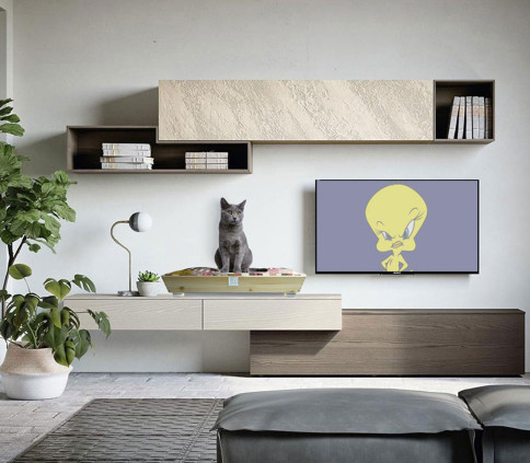 Lettino per cani e gatti, cuccia in legno “Woodys”