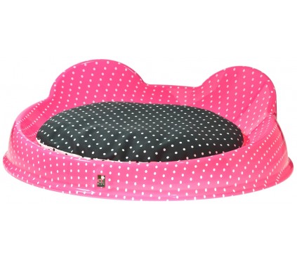 Small dog and cat bed, with designer cushion