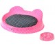 Small dog and cat bed, with designer cushion