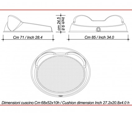 Pet bed for dog and cat, hand silk-screened orange white dots.